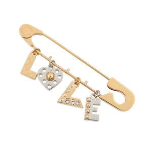 LOUIS VUITTON Gold Love Brooch